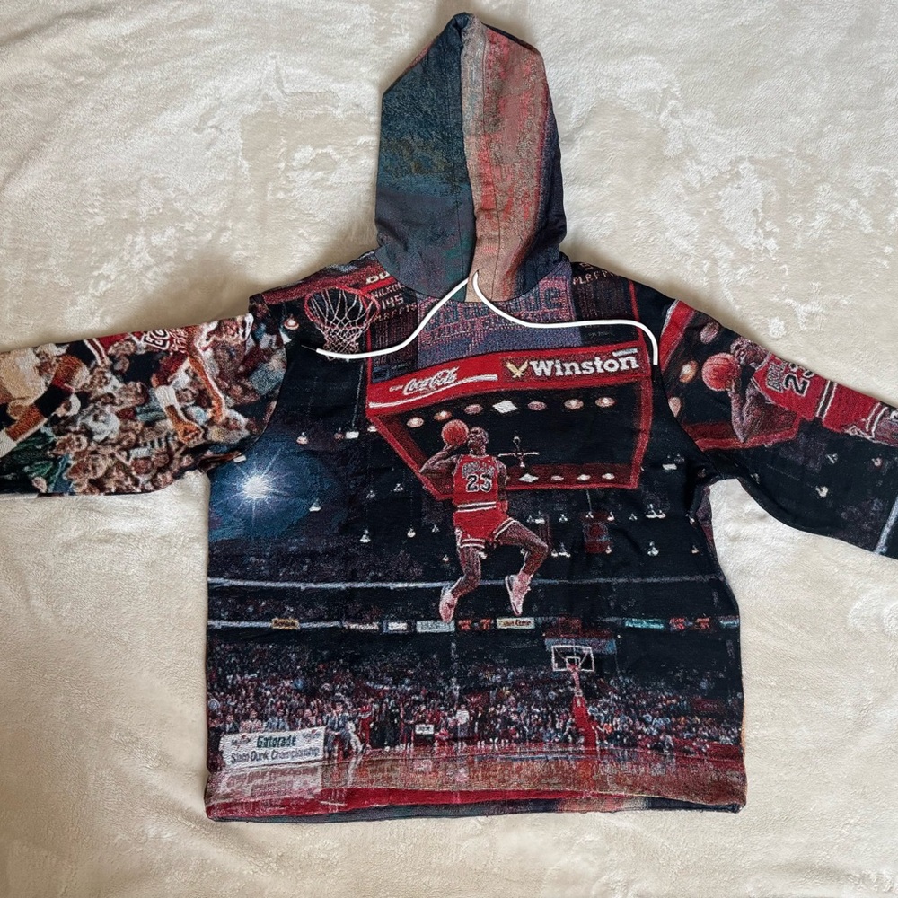 Michael Jordan/Kobe Bryant Rookie Tapestry Design Hoodie Brand New Size XL #187